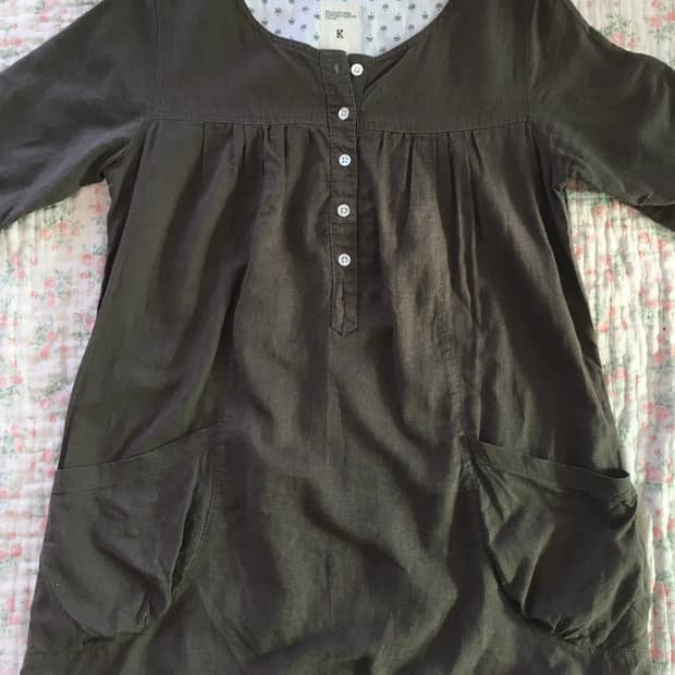 빈티지 브라운 모리 블라우스 1038 y2k 스트릿 갸루 펑키 일본빈티지