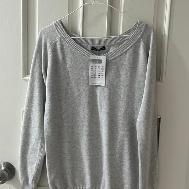 브랜디멜빌 브이넥 그레이 니트