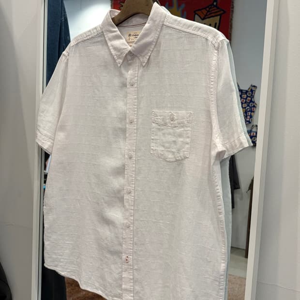 Weatherproof vintage 린넨 반팔 셔츠