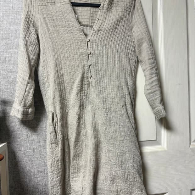 빈티지 링클 슬림핏 원피스