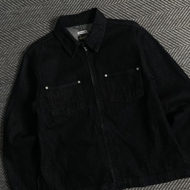 트로피컬러 데님 트러커 워크 자켓 블랙 y 3431