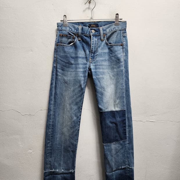 폴로 패치워크 데님 팬츠