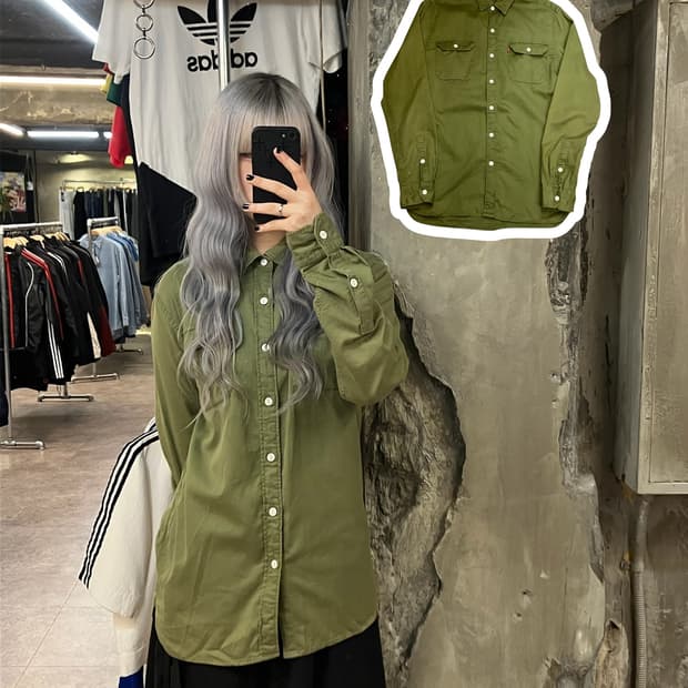 리바이스 셔츠 카키 M #csz2606