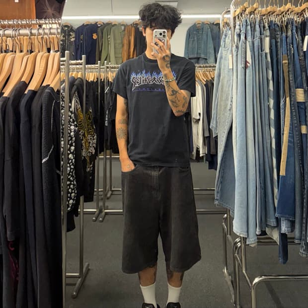 M) 트레셔 빈티지 프린팅 반팔 티셔츠