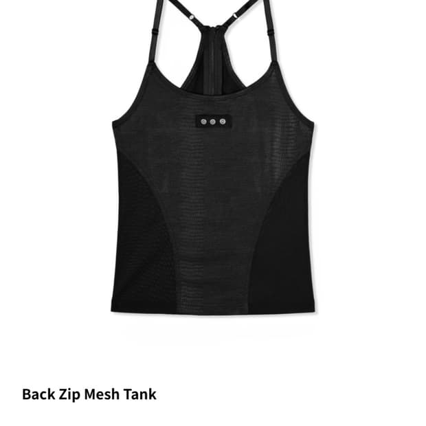 보니앤키예 나시 Back Zip Mesh Tank