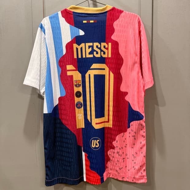XL MESSI 10 메시 커리어 축구팀 믹스 반팔 티셔츠