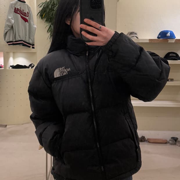 노스페이스 700 눕시 블랙 구스다운 패딩 U96