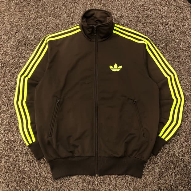 아디다스 구 파이어버드 초코 브라운 져지 트랙 자켓