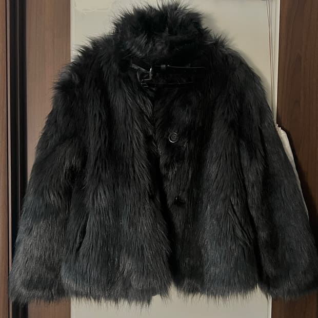 Highneck fur jacket