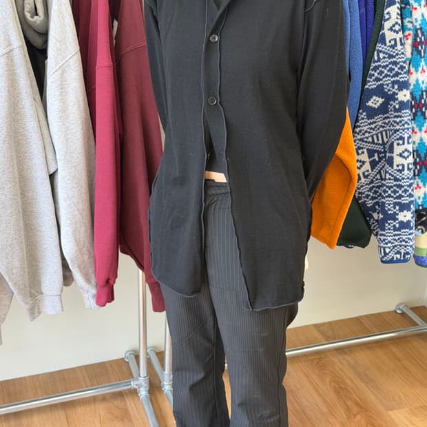 요지야마모토 뿌르옴므 00s 인사이드아웃 가디건