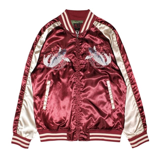 一心如鏡 Oriental Koi Embroidery Sukajan