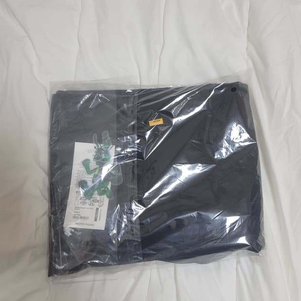 [새상품][M] 비에스래빗 미드90 배기 코튼 팬츠 블랙