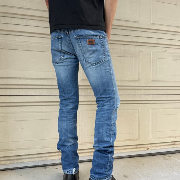00s Dolce&Gabbana damage straight fit