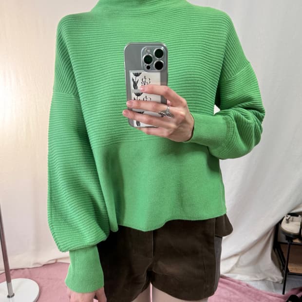 Hiroko Bis 모크넥 벌룬 니트 🍈