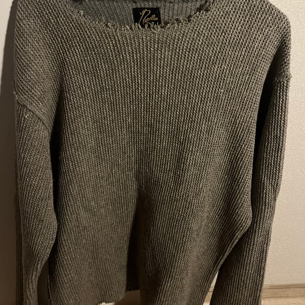 니들스 컷오프 보트넥 니트 M