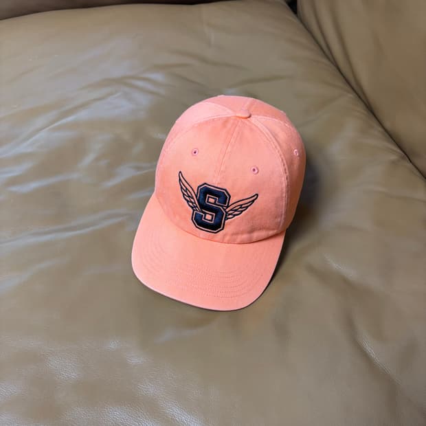 Supreme 슈프림 윙로고 워시드 오렌지 볼캡 모자 (Orange)