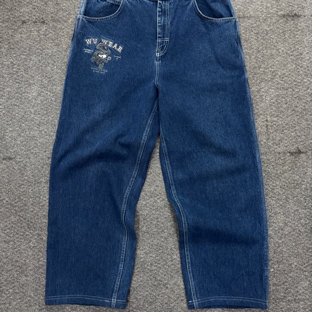 WU WEAR 와이드 데님팬츠
