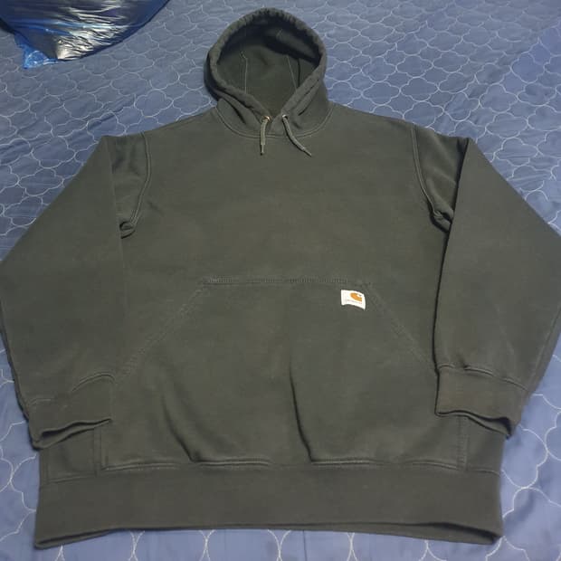 칼하트 루즈핏 레귤러 기모 후드티 블랙 (M)