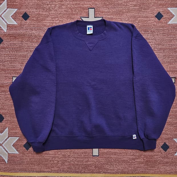 90s 러셀 무지 스웻 / USA