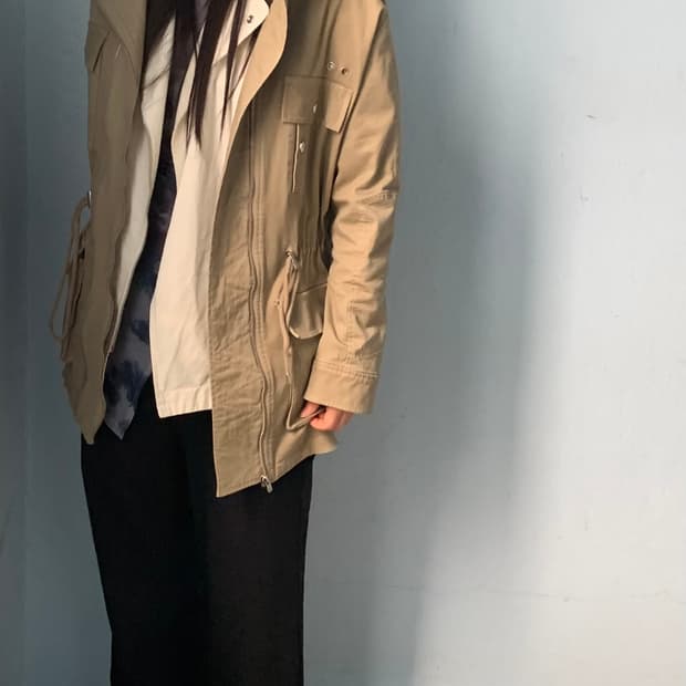 [MAJE] two zip utility field jacket