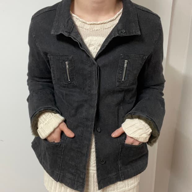 JAPANESE VINTAGE BLACK DENIM JACKET