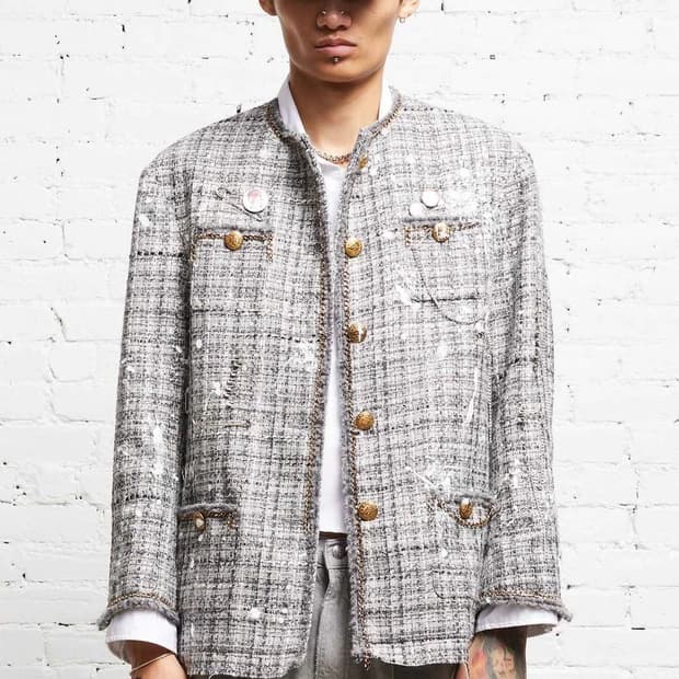 [NCT 태용님 착용] R13 그레이 트위드 자켓
