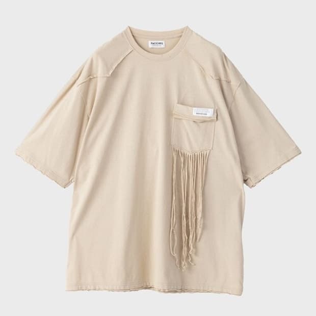 FACCIES BOUCLE NEP FRINGE Tee 키나리 1