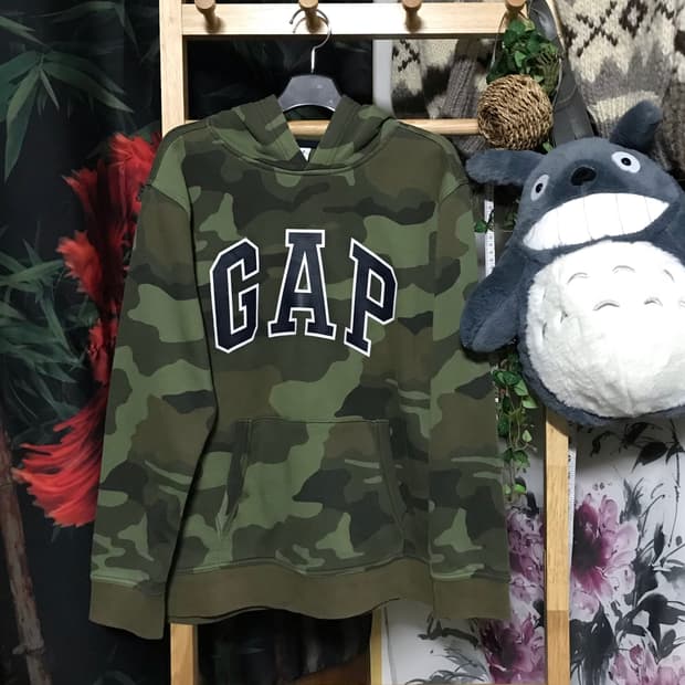 GAP kids 밀리터리 카모 스웻 후드