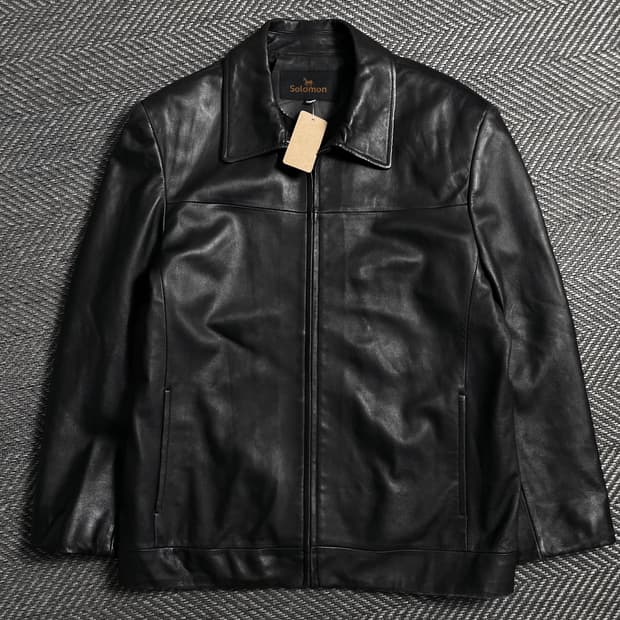 Solomon 아카이브 램스킨 싱글 라이더 레더 가죽 자켓o 5006