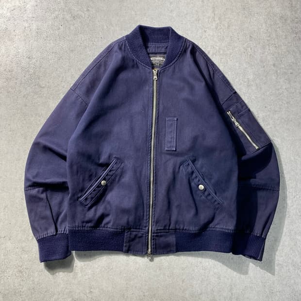[M] 프리즘웍스 투웨이 네이비 코튼 MA-1 자켓