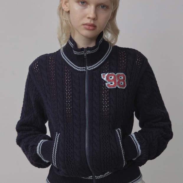 새상품) 스컬프터 니트 트랙집업