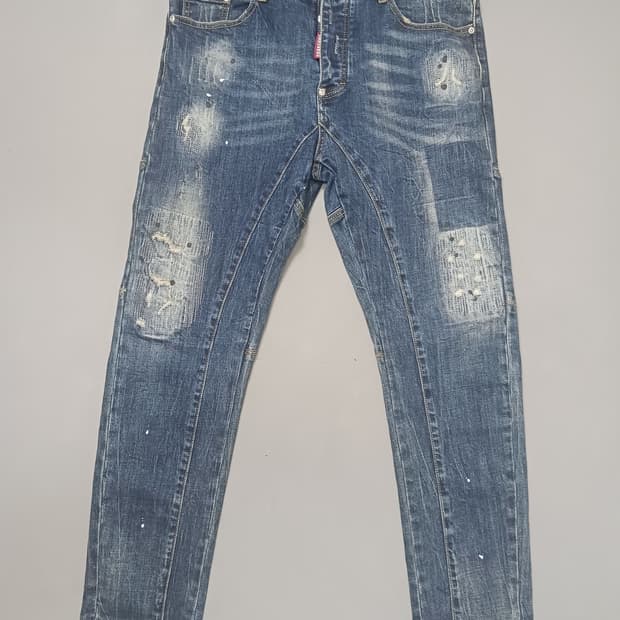 [34] 디스퀘어드2 스티치덧댐 타이디바이커진 청바지