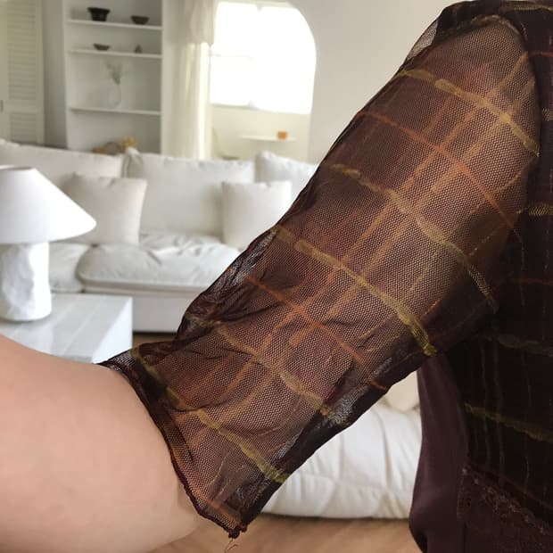 vintage pattern mesh top