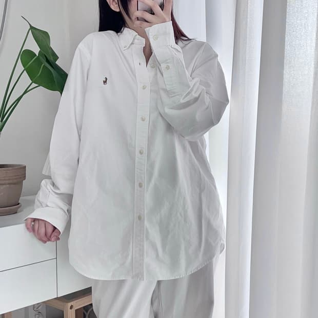 [정품] 폴로 화이트 / 멀티포니 셔츠 [ L ]