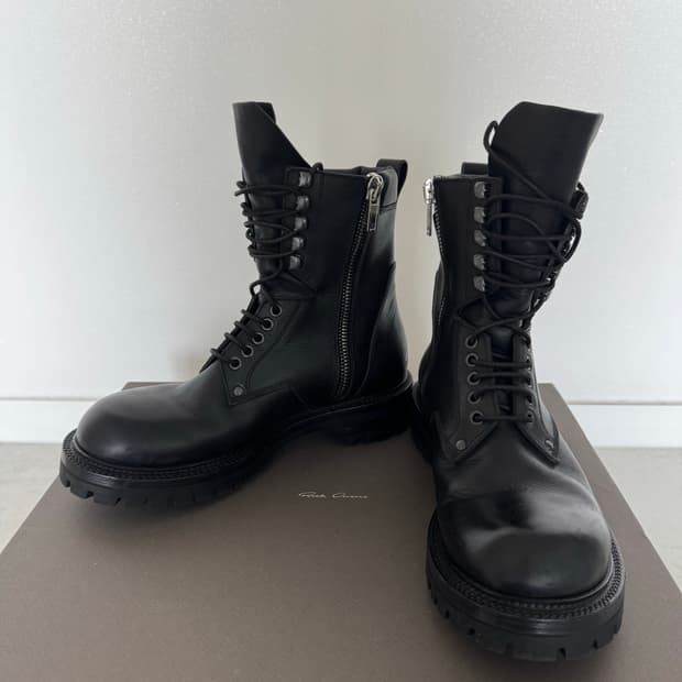 릭오웬스 아미 컴뱃 부츠 41