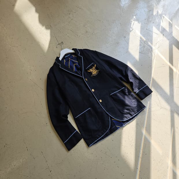 폴로 랄프로렌 네이비 린넨 네이비 블레이저 금장 버튼 L 100