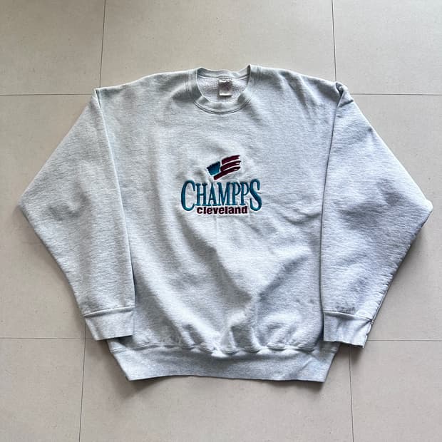 90s 미국생산 프룻오브더룸 슈퍼코튼 CHAMMPS 맨투맨 XXL