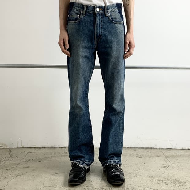 지에다 웨스턴 부츠컷 데님 팬츠