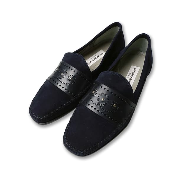 로렌조 반피 [Lorenzo Banfi] 네이비 스웨이드 밀라노 로퍼