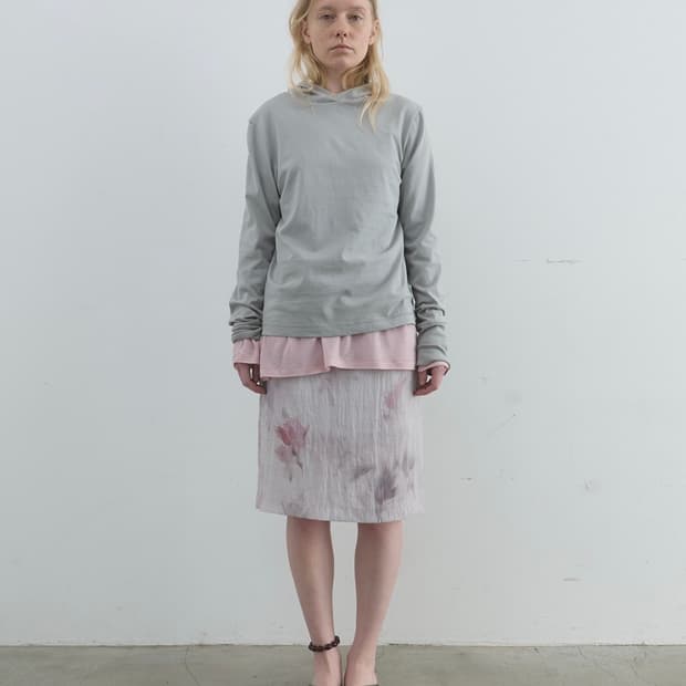 [새제품] 낫띵에브리띵 SILKY FLORAL MIDI SKIRT 