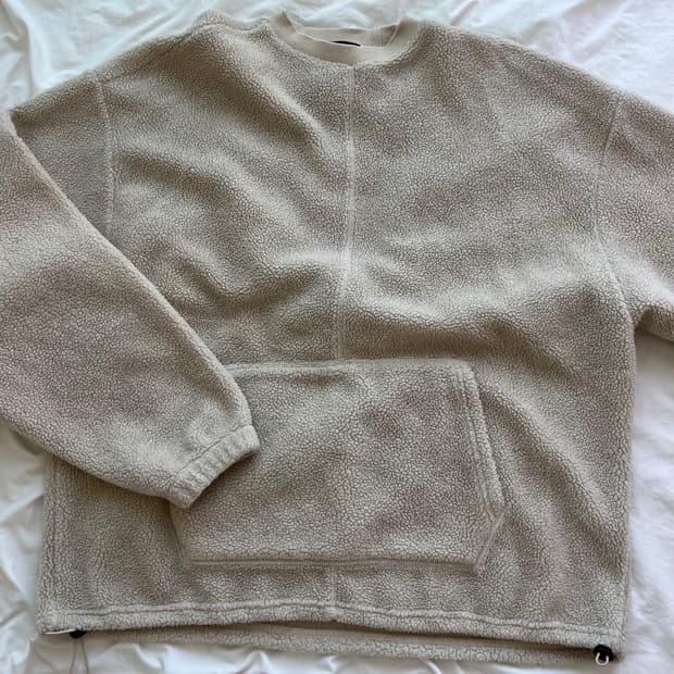 Beslow 베이지 플리스 맨투맨 XL