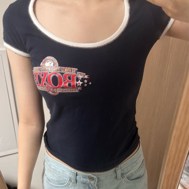 돌체앤가바나 슬림핏 라운드 반팔 티셔츠