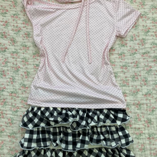 러블리 딸기우유 세트 모리 y2k 갸루 펑키 일본빈티지