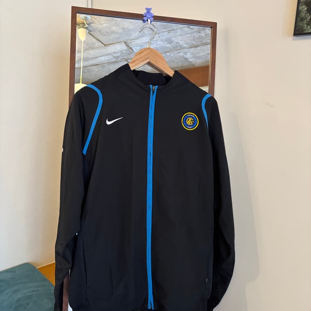 나이키 인터밀란 블랙 우븐 자켓