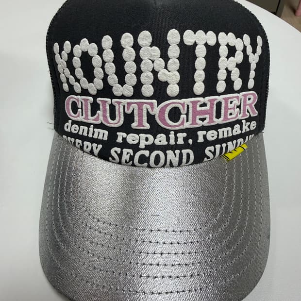 캐피탈 컨트리 펄 트러커 캡 실버 그레이