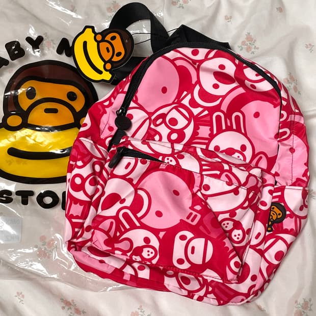 베이프 베이비 마일로 소프트 미니 백팩 핑크