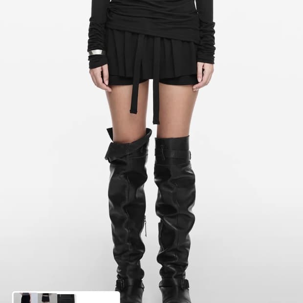 나체 nache RUFFLE SHORT PANTS BLACK
