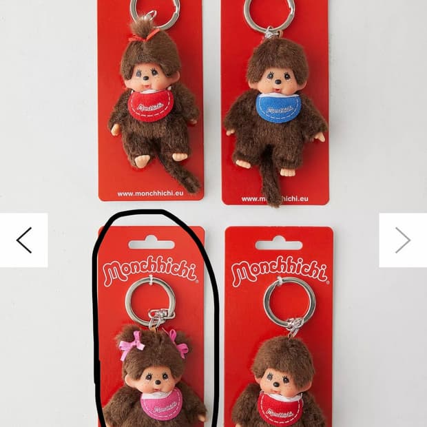 몬치치 유럽 클래식 미니 키링 미개봉(양갈래 여아)