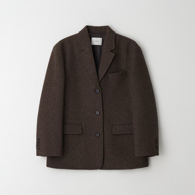 울 클래식 자켓 브라운