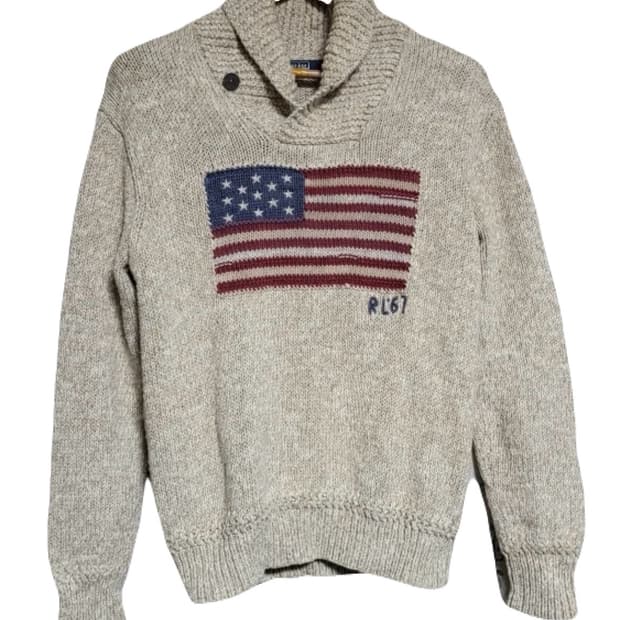 폴로 랄프로렌 성조기 니트 M